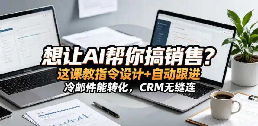 想让AI帮你搞销售?这课教指令设计+自动跟进,冷邮件能转化,CRM无缝连!【原创双语字幕】-汇课新知资源网