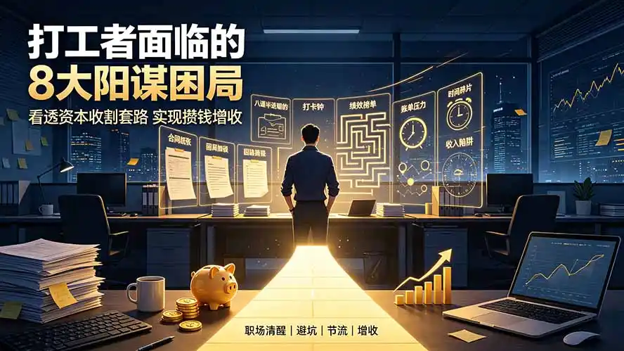 付费文章：打工者面临的8大阳谋困局，看透资本收割套路实现攒钱增收-汇课新知资源网