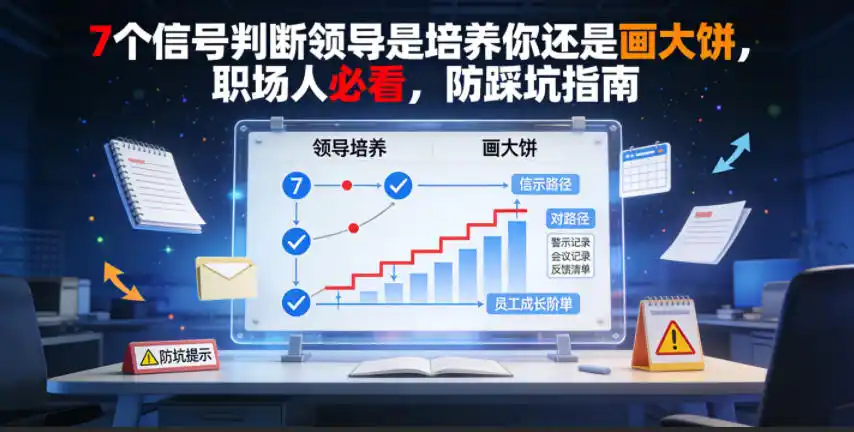 付费文章：7个信号判断领导是培养你还是画大饼，职场人必看，防踩坑指南-汇课新知资源网