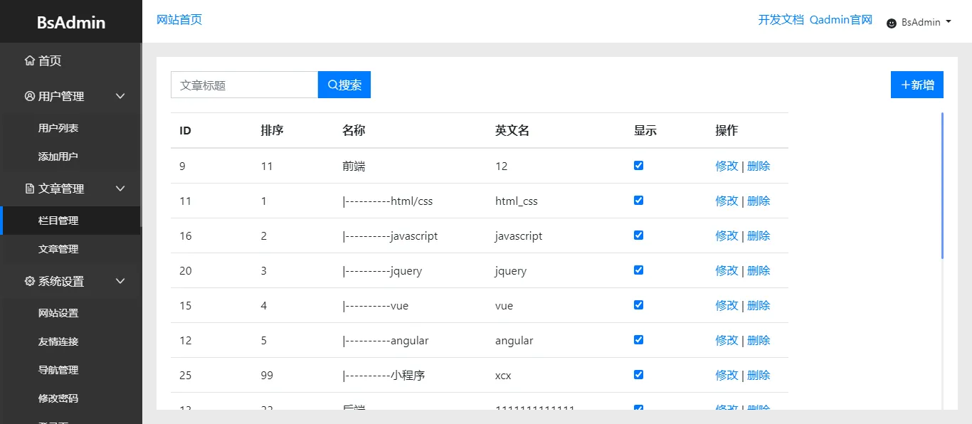 bsadmin(基于Bootstrap4构建的后台模板)-汇课新知资源网