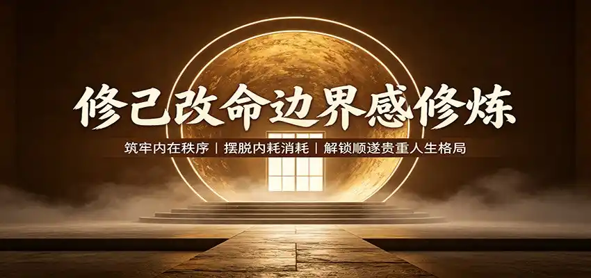 修己改命边界感修炼:筑牢内在秩序,摆脱内耗消耗,解锁顺遂贵重人生格局-汇课新知资源网