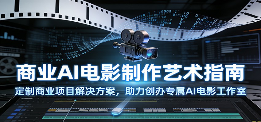 商业AI电影制作艺术指南:定制商业项目解决方案,助力创办专属AI电影工作室-汇课新知资源网