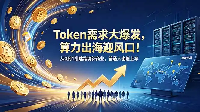 Token需求大爆发,算力出海迎风口!从0到1搭建跨境新商业,普通人也能上车-汇课新知资源网