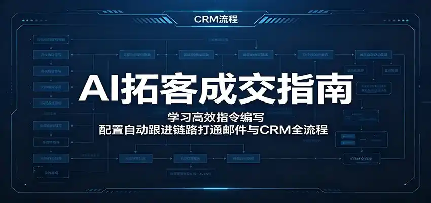 AI拓客成交指南：学习高效指令编写，配置自动跟进链路打通邮件与CRM全流程-汇课新知资源网