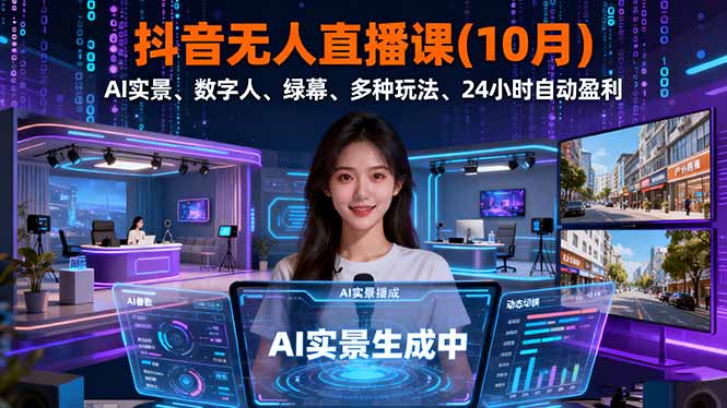 抖音无人直播课(10月-汇课新知资源网