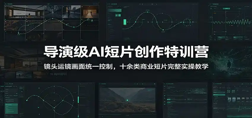 导演级AI短片创作特训营:镜头运镜画面统一控制,十余类商业短片完整实操教学(更新)-汇课新知资源网