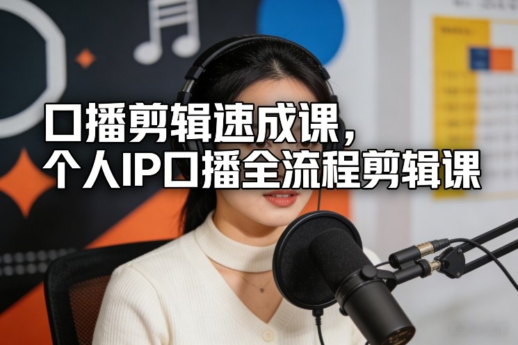 口播剪辑速成课，个人IP口播全流程剪辑课-汇课新知资源网