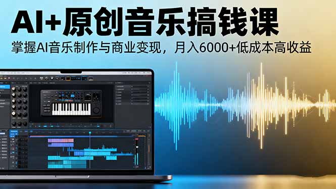 AI+原创音乐搞钱课:掌握AI音乐制作与商业变现,月入6000+低成本高收益-汇课新知资源网
