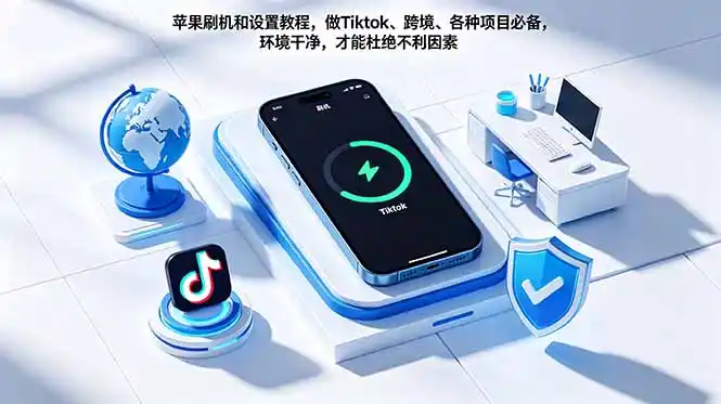 苹果刷机和设置教程，做Tiktok、跨境、各种项目必备，环境干净，才能杜绝不利因素-汇课新知资源网