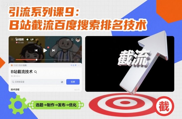 引流系列课9:B站截流百度搜索排名技术-汇课新知资源网