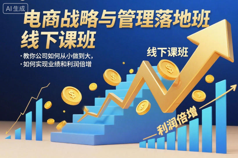 电商战略与管理落地班线下课,教你公司如何从小做到大,如何实现业绩和利润倍增【录音】-汇课新知资源网