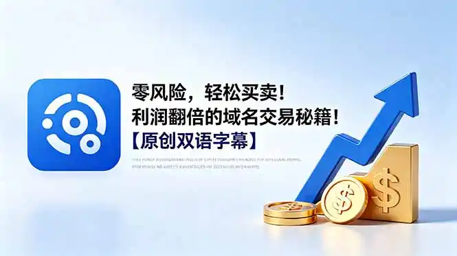 零风险,轻松买卖!利润翻倍的域名交易秘籍!【原创双语字幕】-汇课新知资源网