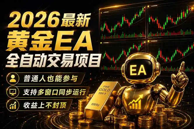 最新黄金EA量化赛道,全程自动执行,多窗口操作直接放大结果-汇课新知资源网