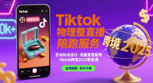 Tiktok物理整蛊直播陪跑服务-tiktok跨境2025-汇课新知资源网