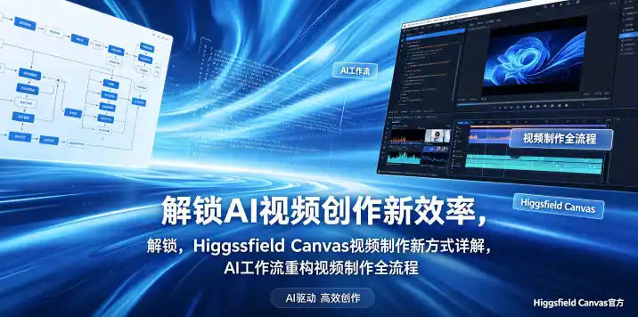 解锁AI视频创作新效率,Higgsfield Canvas视频制作新方式详解,AI工作流重构视频制作全流程-汇课新知资源网