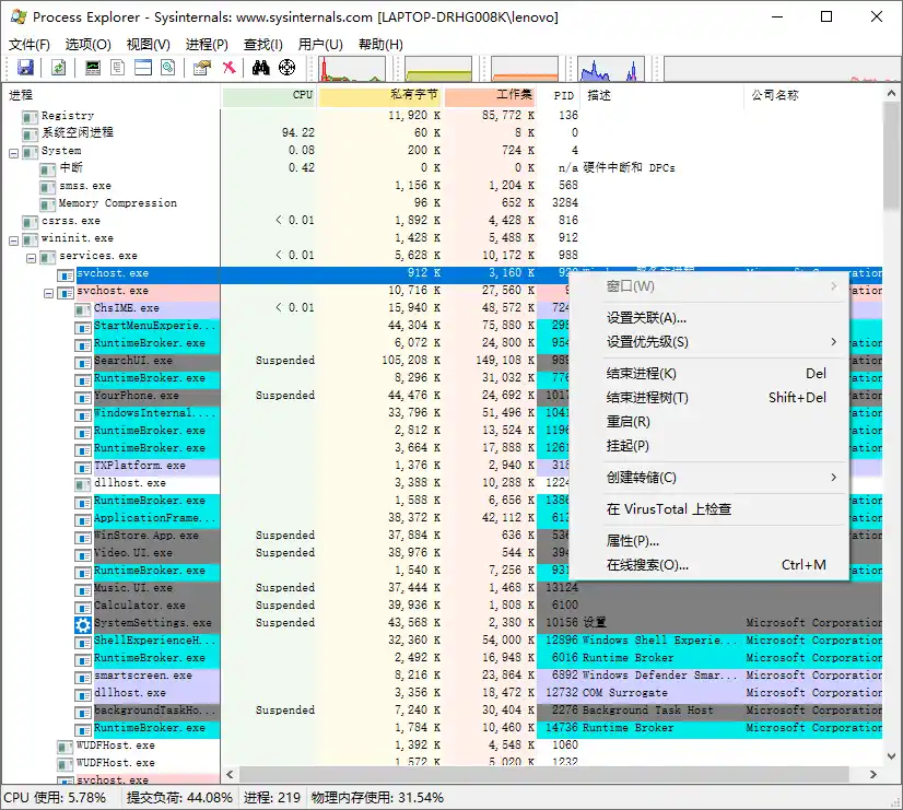 Process Explorer v17.12汉化版-汇课新知资源网