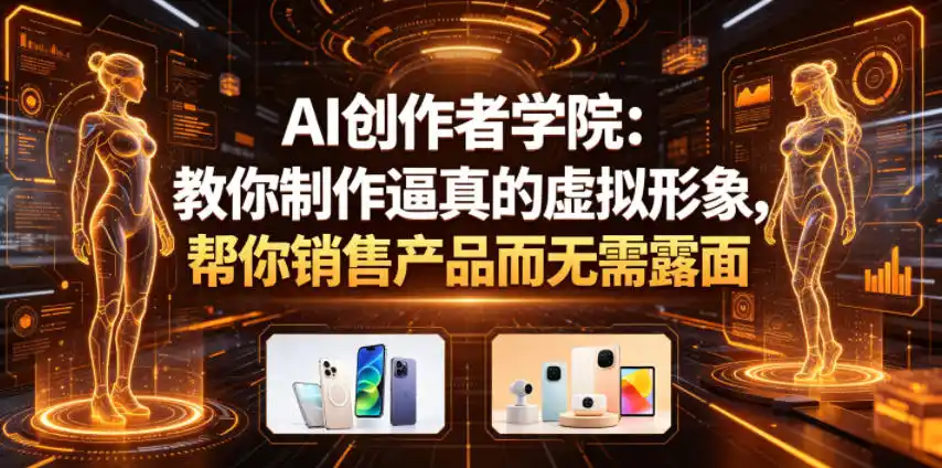 AI创作者学院：教你制作逼真的虚拟形象，帮你销售产品而无需露面【原创双语字幕】-汇课新知资源网