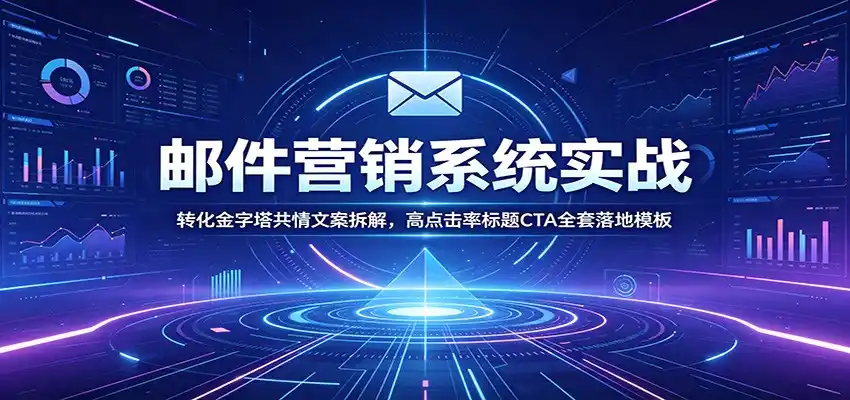 邮件营销系统实战:转化金字塔共情文案拆解,高点击率标题CTA全套落地模板-汇课新知资源网
