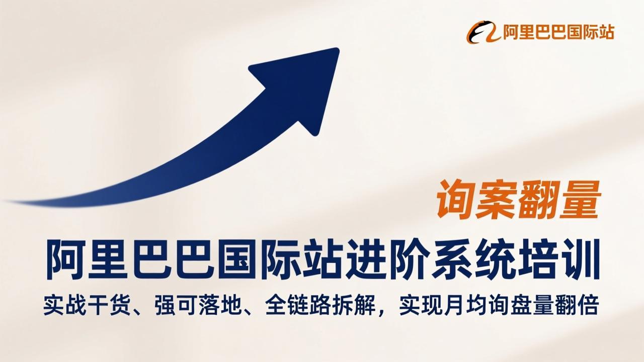 阿里巴巴国际站进阶系统培训,实战干货、强可落地、全链路拆解,实现月均询盘量翻倍-汇课新知资源网
