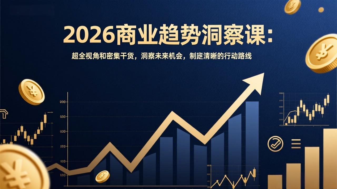 2026商业趋势洞察课：超全视角和密集干货，洞察未来机会，制定清晰的行动路线-汇课新知资源网