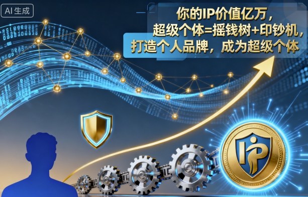 你的IP价值亿万，超级个体=摇钱树+印钞机，打造个人品牌，成为超级个体-汇课新知资源网