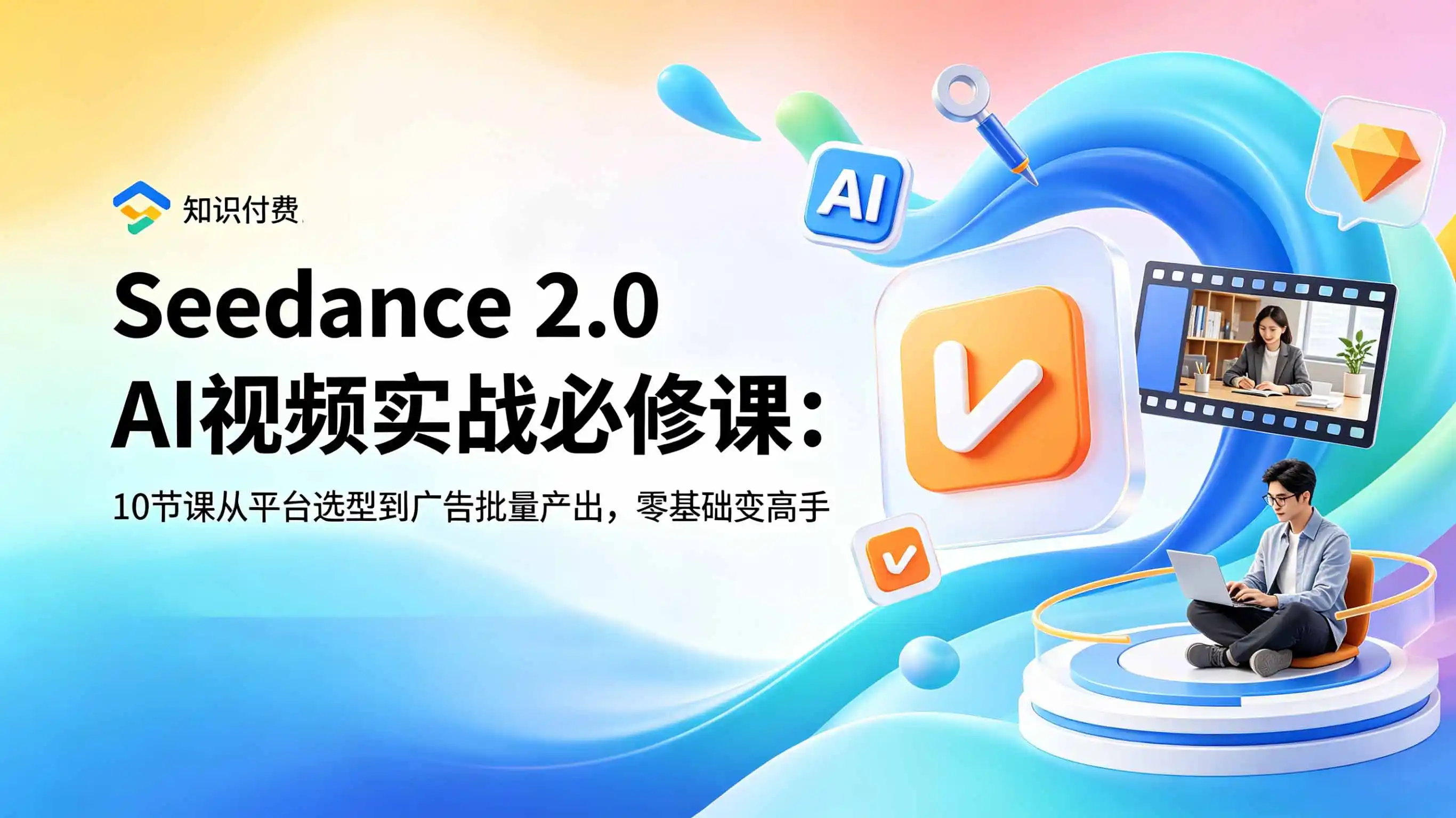 Seedance 2.0 AI视频实战必修课:10节课从平台选型到广告批量产出,零基础变高手-汇课新知资源网