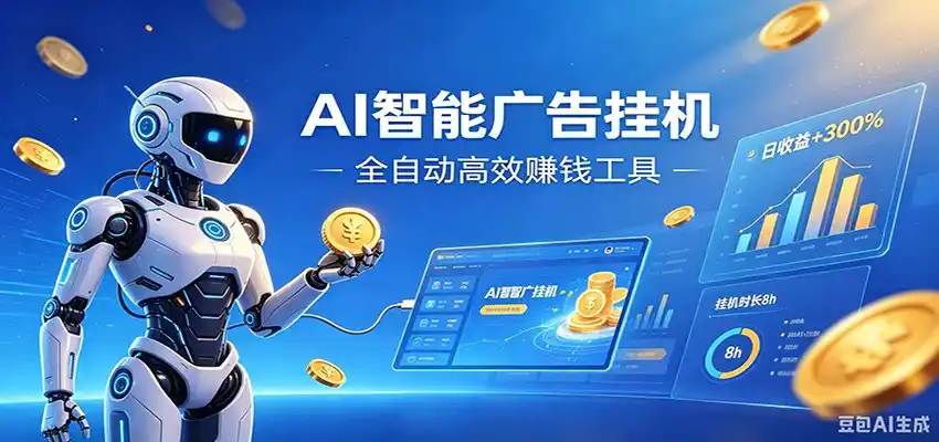AI智能广告挂机,小白轻松上手,在家自动赚收益-汇课新知资源网