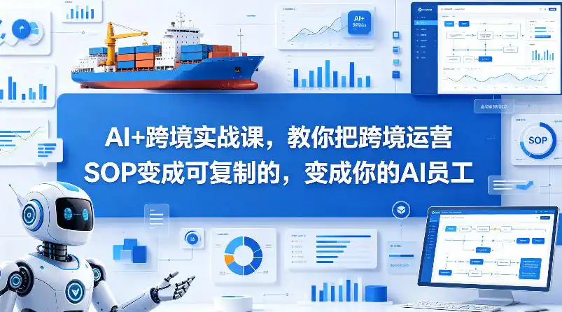 AI+跨境实战课,教你把跨境运营S0变成可复制的,变成你的AI员工-汇课新知资源网