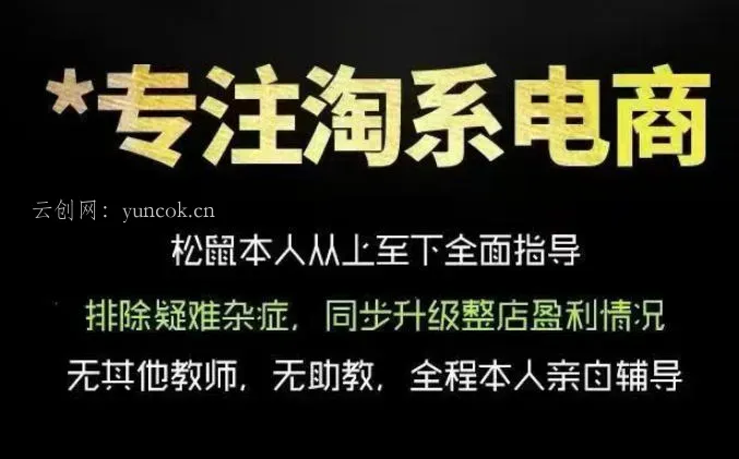 松鼠会电商VIP课程，从基础布局到高阶优化，助你掌握淘宝运营逻辑，提升店铺流量与转化(更新1029)