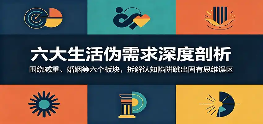 六大生活伪需求深度剖析：围绕减重、婚姻等六个板块，拆解认知陷阱跳出固有思维误区-汇课新知资源网