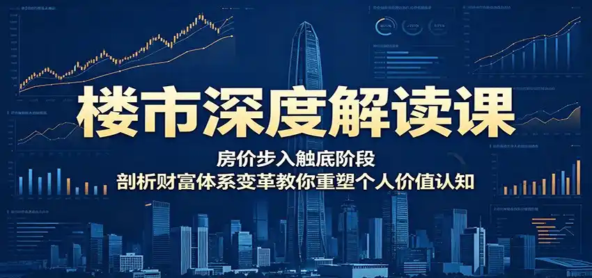 楼市深度解读课：房价步入触底阶段，剖析财富体系变革教你重塑个人价值认知-汇课新知资源网