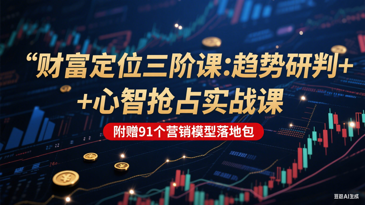 财富定位三阶：趋势研判 + 心智抢占实战课，附赠91个营销模型落地包-汇课新知资源网