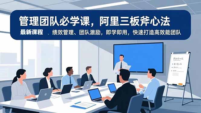 管理团队必学课,阿里三板斧心法、绩效管理、团队激励,即学即用,快速打造高效能团队-汇课新知资源网