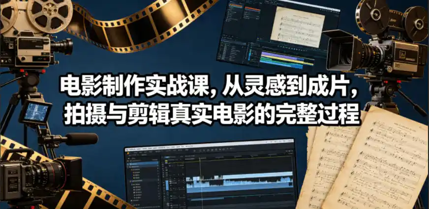 电影制作实战课，从灵感到成片，拍摄与剪辑真实电影的完整过程【原创双语字幕】-汇课新知资源网
