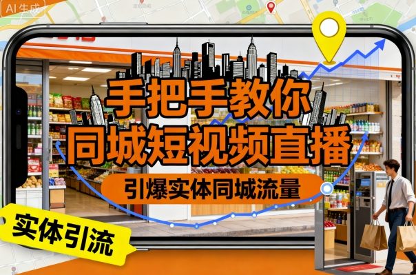 手把手教你同城短视频直播，引爆实体同城流量-汇课新知资源网