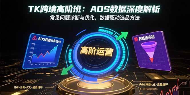 (15809期)TK跨境高阶班:ADS数据深度解析,常见问题诊断与优化,数据驱动选品方法-汇课新知资源网