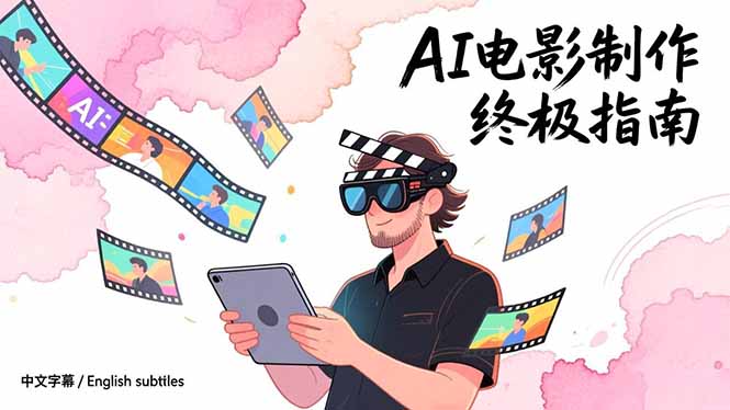 AI电影制作终极指南:从创意到成片,系统掌握智能影视全流程实战课(中英字幕-汇课新知资源网