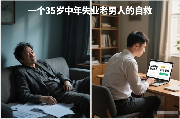 付费文章：一个35岁中年失业老男人的自救-汇课新知资源网