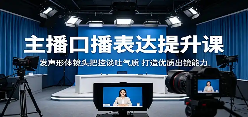 主播口播表达提升课:发声形体镜头把控谈吐气质,打造优质出镜能力-汇课新知资源网