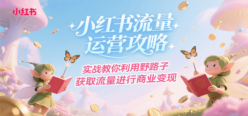 小红书流量运营攻略，实战教你利用野路子获取流量进行商业变现-汇课新知资源网