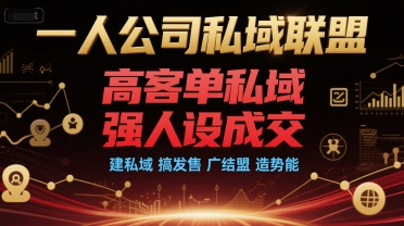 一人公司私域联盟，高客单私域，强人设成交，建私域 搞发售 广结盟 造势能-汇课新知资源网