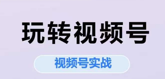 玩转视频号，视频号实战系列课-汇课新知资源网