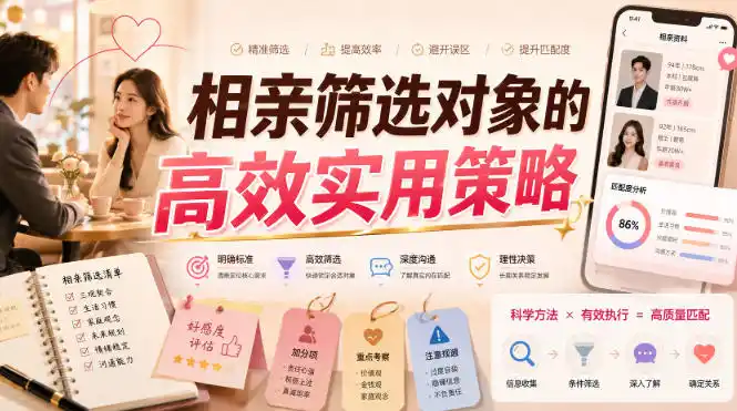付费文章：相亲筛选对象的高效实用策略-汇课新知资源网