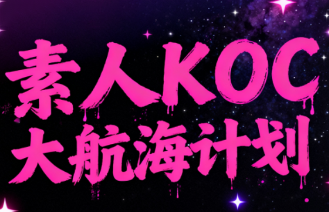 超萌素人KOC大航海计划-汇课新知资源网