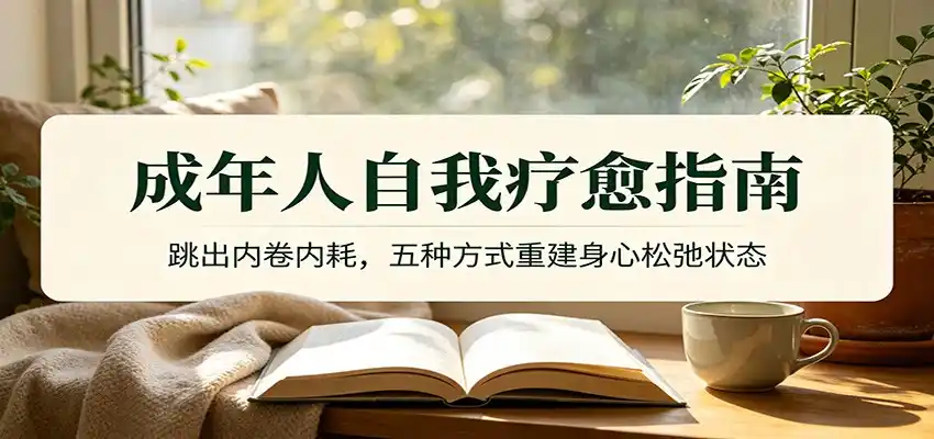 成年人自我疗愈指南:跳出内卷内耗,五种方式重建身心松弛状态-汇课新知资源网
