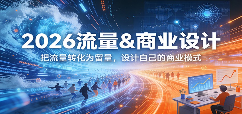 2026流量&商业设计,把流量转化为留量,设计自己的商业模式-汇课新知资源网