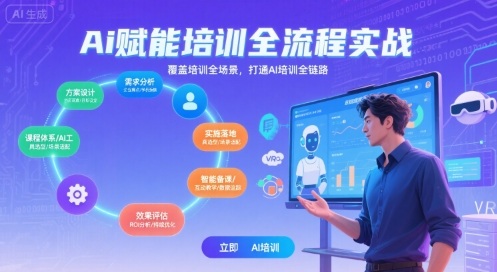 AI赋能培训全流程实站，覆盖培训全场景，打通 Al培训全链路-汇课新知资源网