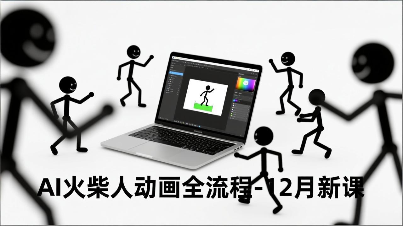 AI火柴人动画全流程-12月新课,文案生成、声音克隆、视频剪辑,零基础快速产出动画-汇课新知资源网