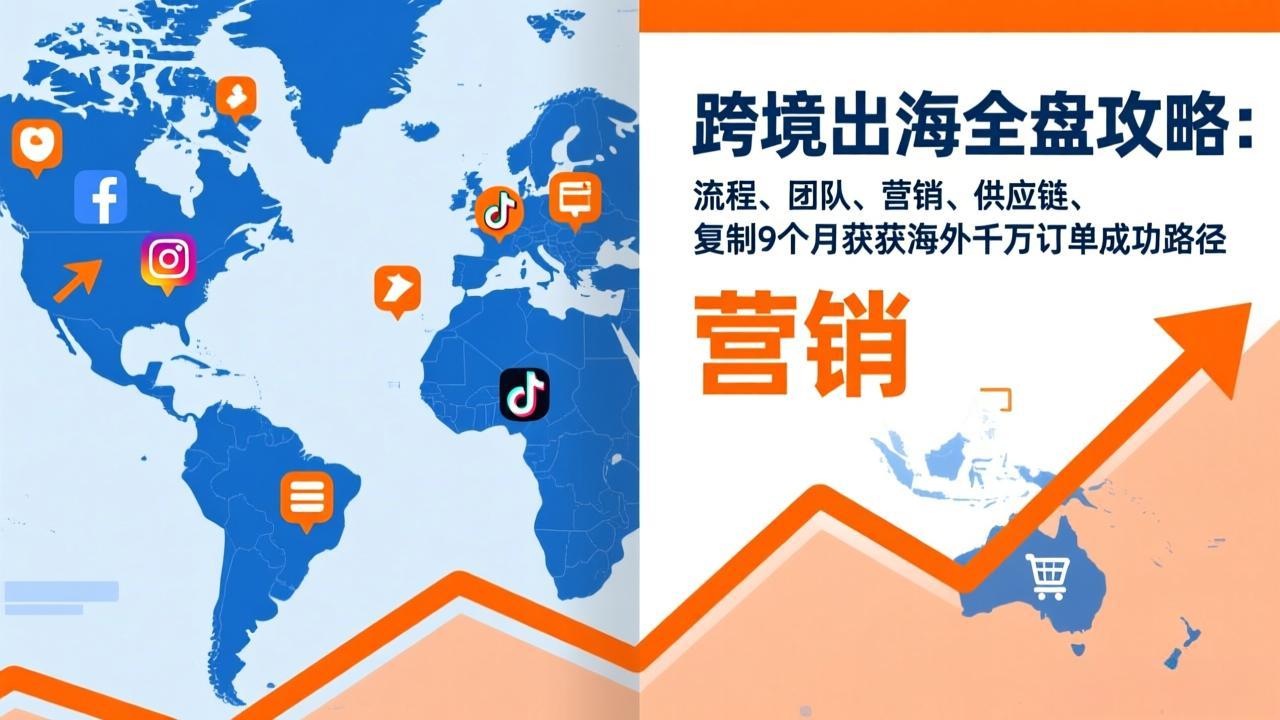 跨境出海全盘攻略:流程,团队,营销,供应链,复制9个月斩获海外千万订单成功路径-汇课新知资源网