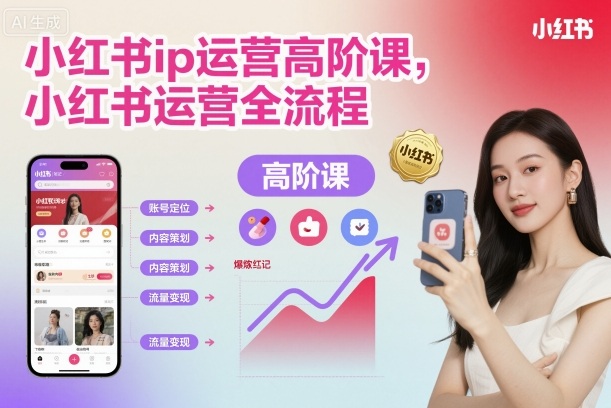 小红书ip运营高阶课,小红书运营全流程-汇课新知资源网